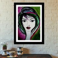 145699041387280032 girl painting italian wooden frame artist