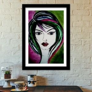 145699041387280032 girl painting italian wooden frame artist